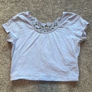 Periwinkle Lace Crop Top